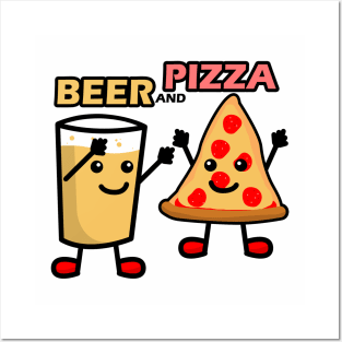 Beer and Pizza Posters and Art